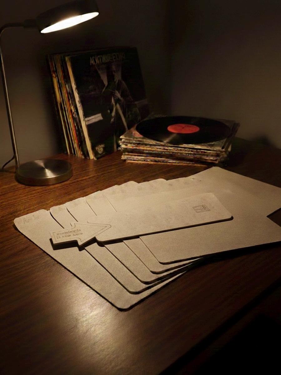 Ahşap Vinil Plak Ayıraçları – A-Z İndeks + “Buradaydı” İşaretleyici