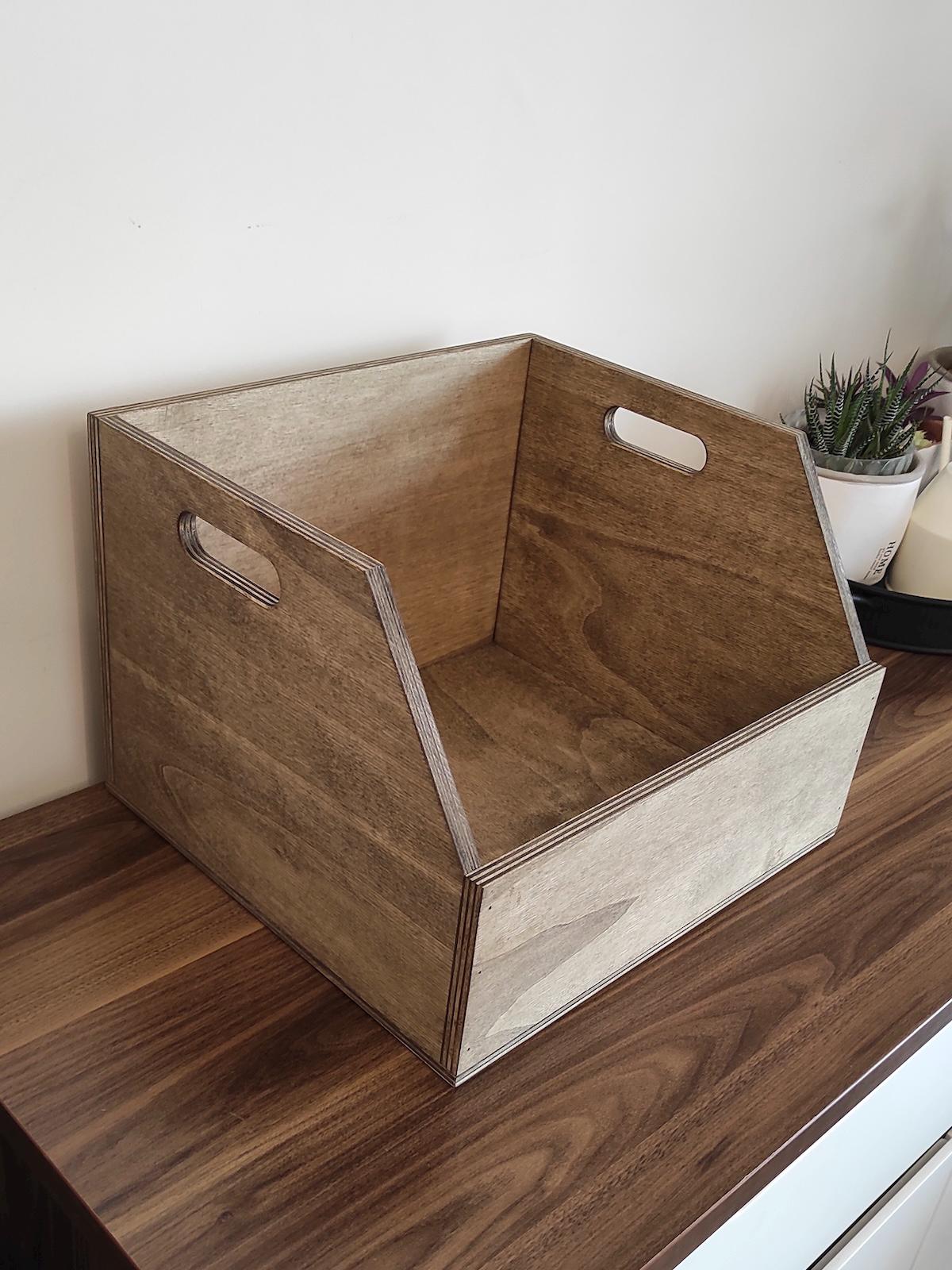 Plak Sandığı & Masa Organizatörü - 12" LP Depolama (Huş Ağacı)