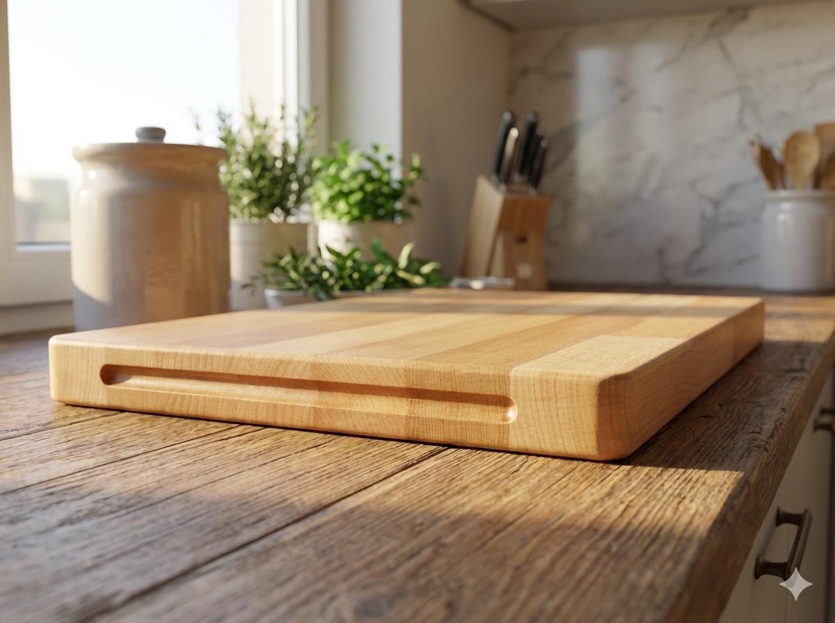 XXL Profesyonel Kesme Tahtası (Masif Kayın Ağacı) 30*56 cm